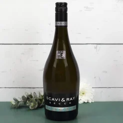 Silberhochzeits-Secco und zwei gravierte Sektgläser in einer Box