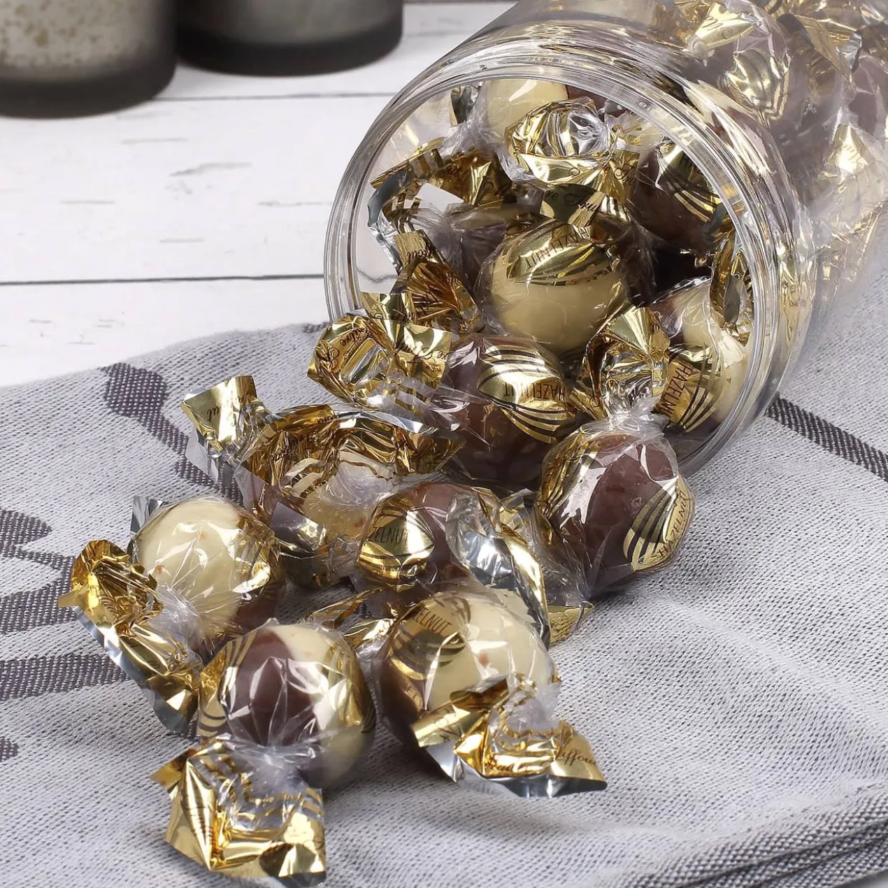 Silberne Hochzeit - Pralinenflasche mit Namensaufdruck
