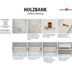 Sitzbank mit Wunschtext