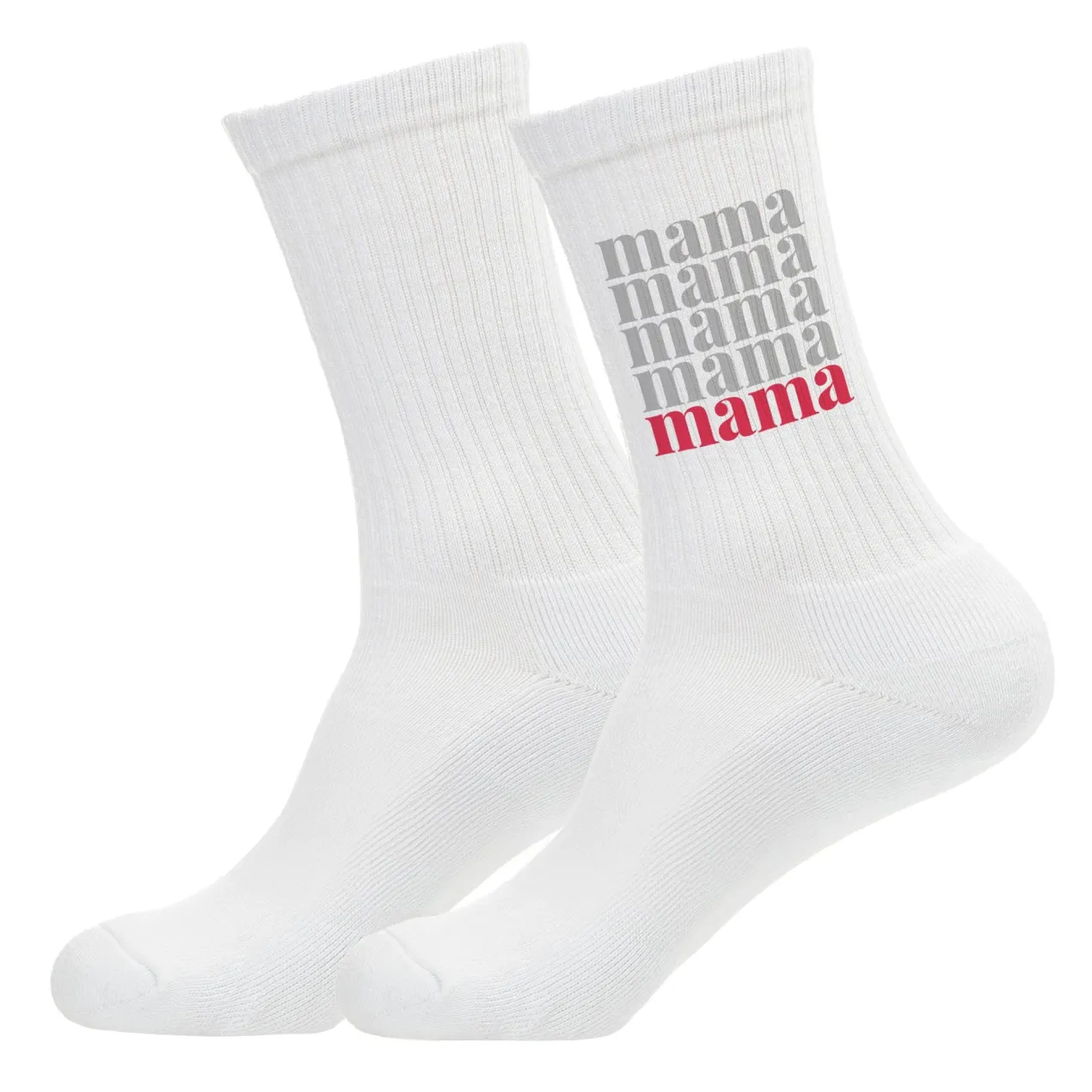 Socken für Mama mit Schriftzug in weiß als Muttertagsgeschenk | Modernes Motiv und Größenauswahl