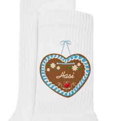 Socken mit Lebkuchenherz & Name personalisiert | Volksfest Socken als Geschenk für Frauen & Männer