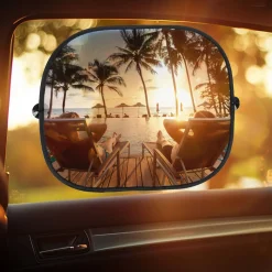 Sonnenschutz für das Autofenster mit persönlichen Foto bedruckt