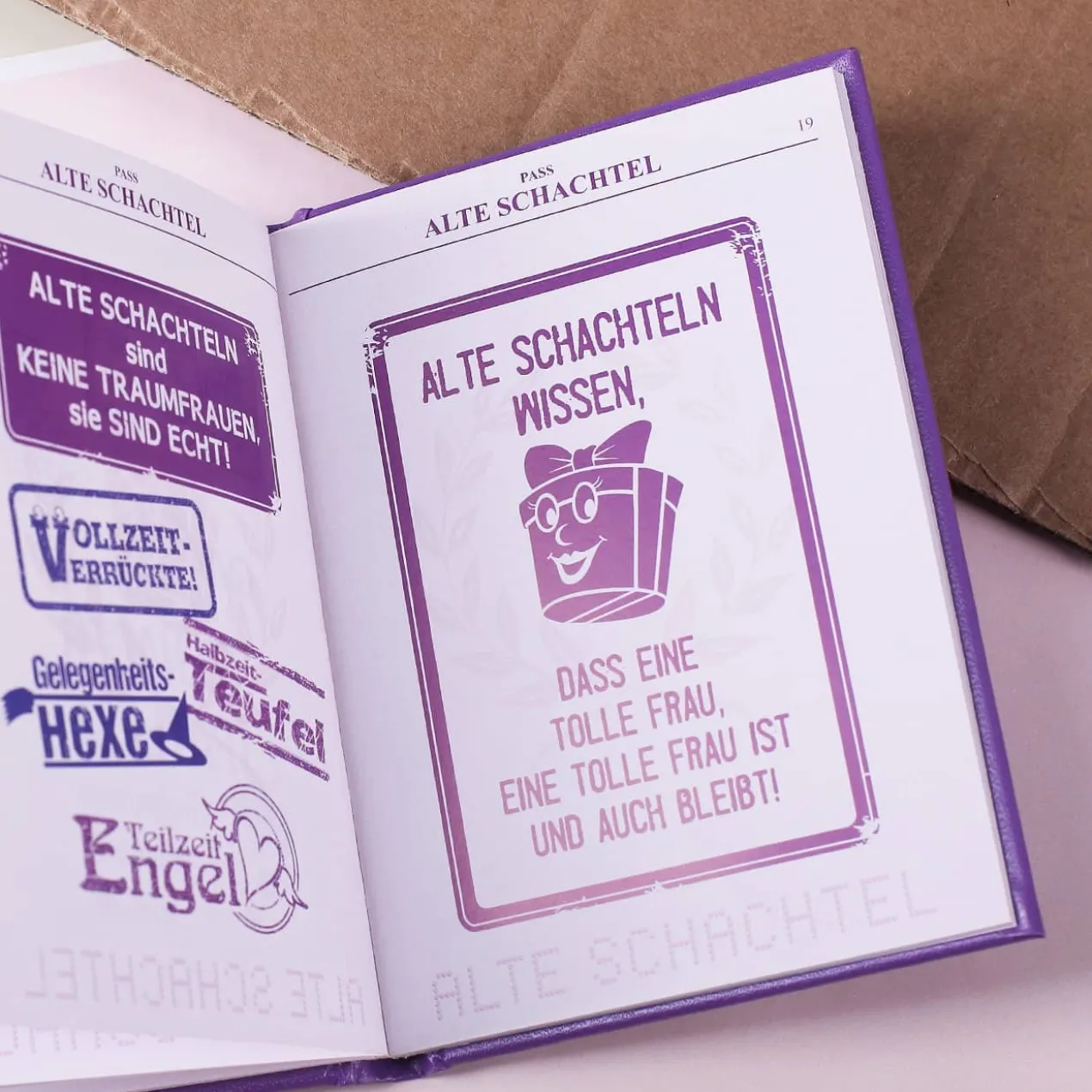 Spaßbuch - Pass - Alte Schachtel