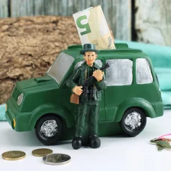 Spardose Jäger mit Auto
