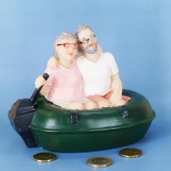 Spardose Älteres Pärchen im Gummiboot