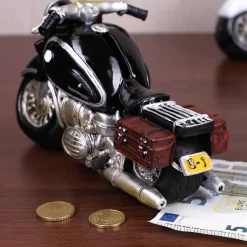 Spardose Motorrad Old Style, schwarz