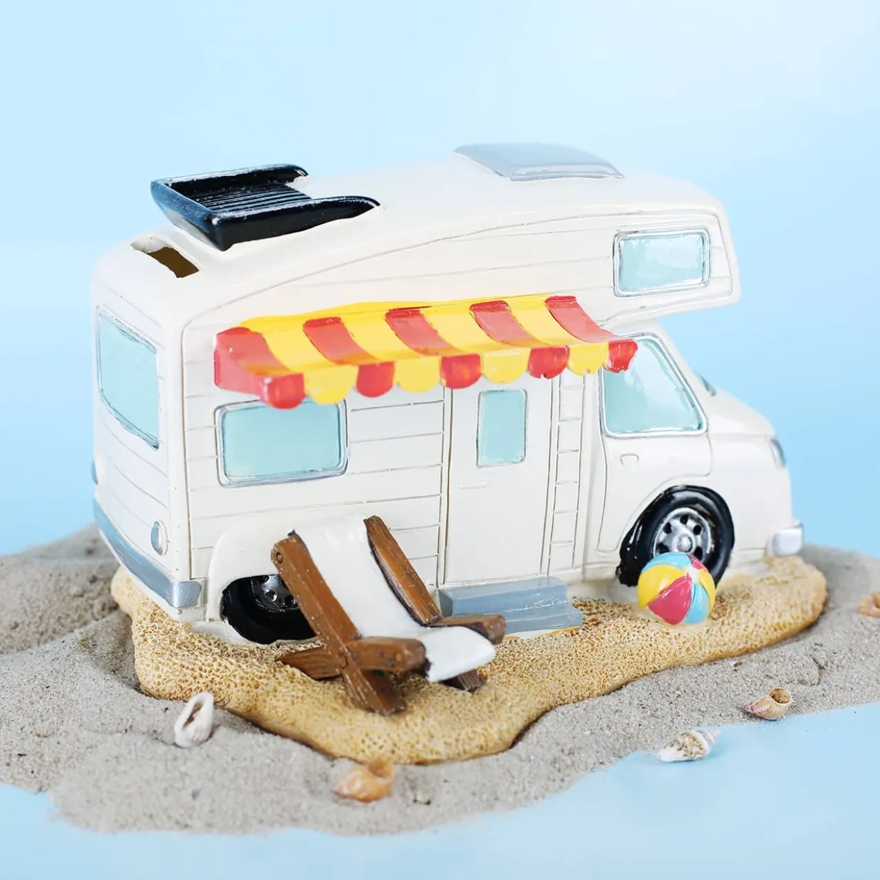 Spardose - Wohnmobil am Strand