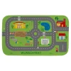 Spielteppich für unterwegs - Stadt mit Baustelle und Wunschtext 76x45cm