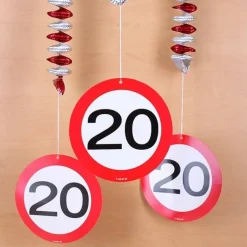 Spiral Dekoration Verkehrsschild 20