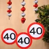 Spiral Dekoration - Verkehrsschild 40