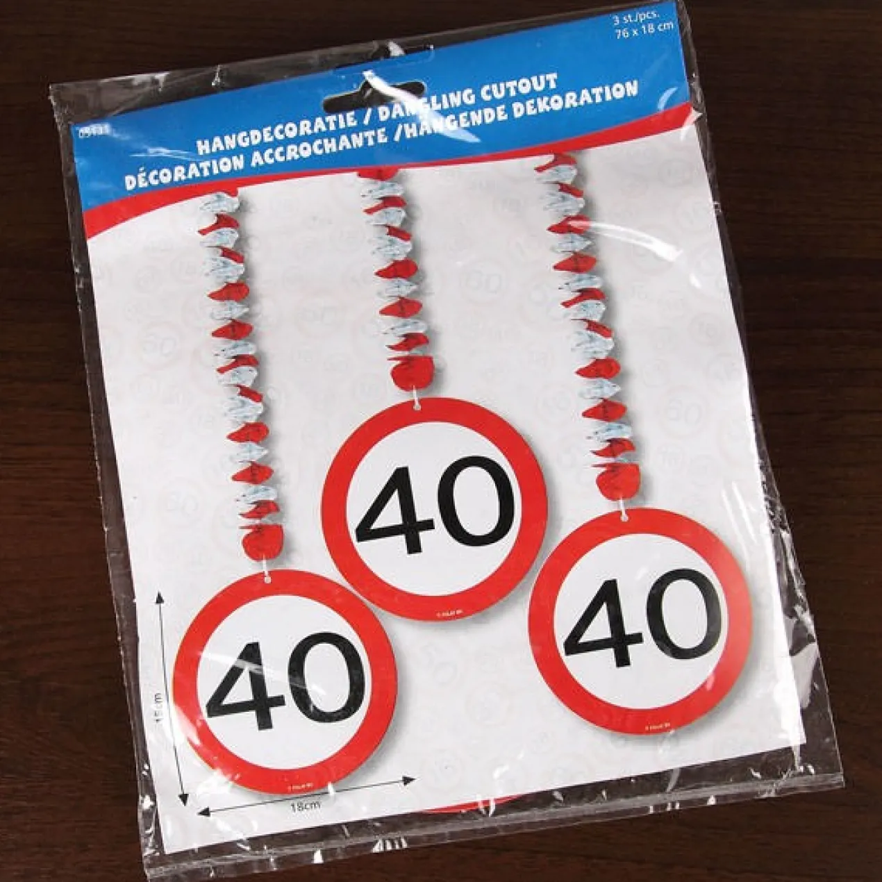 Spiral Dekoration - Verkehrsschild 40
