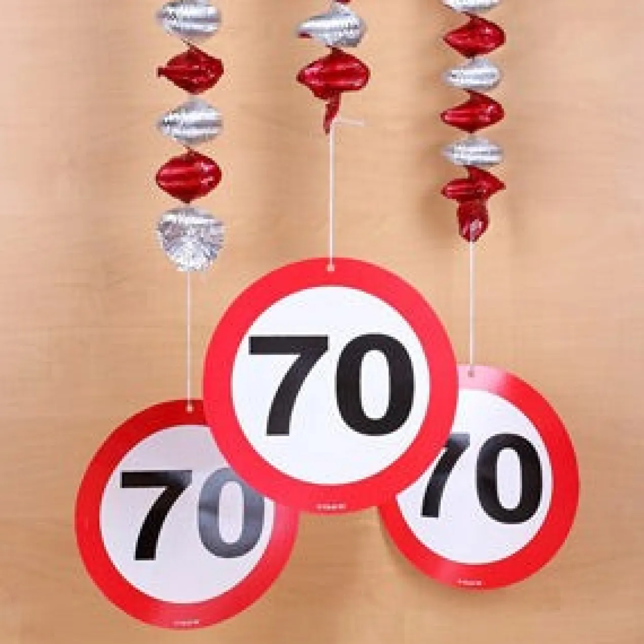 Spiral Dekoration Verkehrsschild 70
