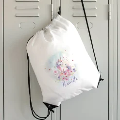 Sportbeutel mit Einhorn-Motiv und Name