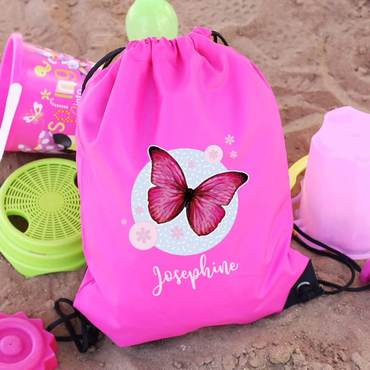 Sportbeutel mit Schmetterling und Name