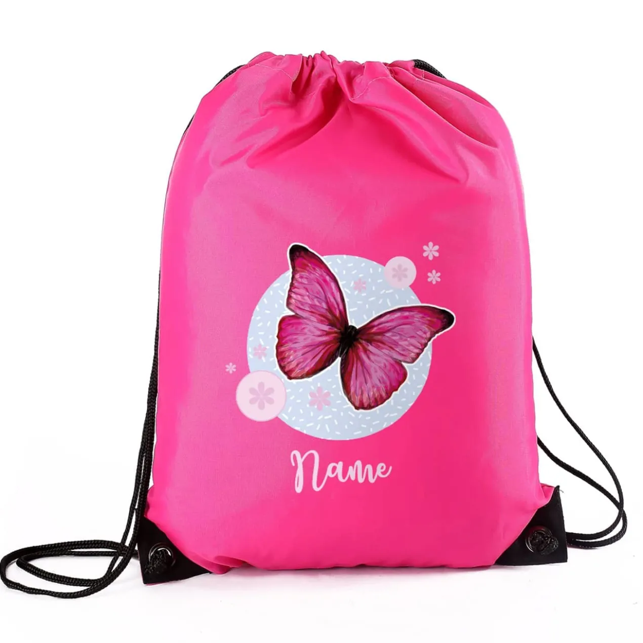 Sportbeutel mit Schmetterling und Name