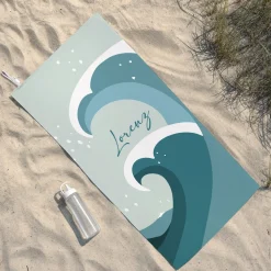 Sporthandtuch für Urlaub & Strand personalisiert mit Name | Sport Handtuch schnelltrocknend