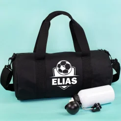 Sporttasche mit Fußball Motiv & Name personalisiert | Reisetasche für Jungen, Schule & Training