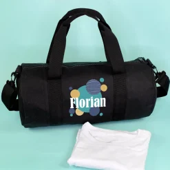 Sporttasche mit Name personalisiert als Geschenk | Kleine Reisetasche & Dufflebag für Freizeit und Sport