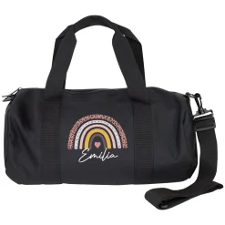 Sporttasche mit Regenbogen Motiv & Name personalisiert | Reisetasche als Geschenk für Mädchen & Frauen