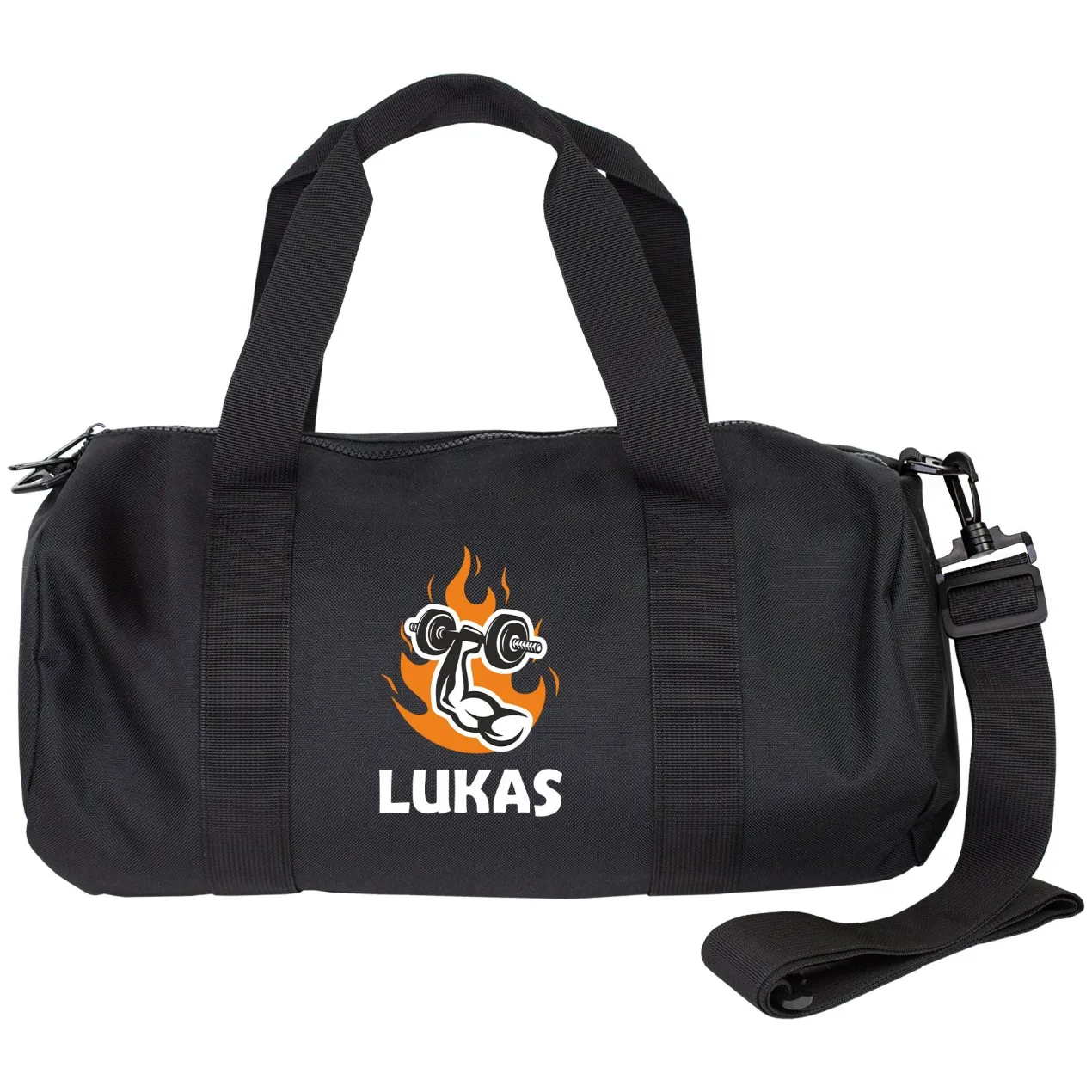 Sporttasche personalisiert mit Name & Gym Motiv | Duffle Bag für Männer & Sport als Geschenk