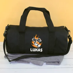 Sporttasche personalisiert mit Name & Gym Motiv | Duffle Bag für Männer & Sport als Geschenk
