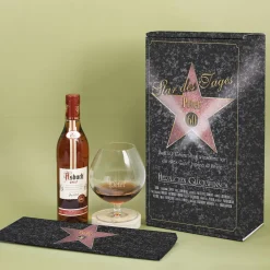 Star des Tages - Geburtstagsgeschenk mit Asbach Uralt, Glas und Schokolade