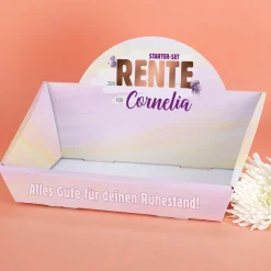 Starter Set zur Rente mit Name personalisiert | Geschenkkorb zum Ruhestand für Kollegen & Familie