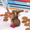 stehende Maus mit Schultüte und Geldclip *orange*