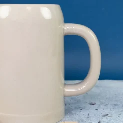 Steingut Bierkrug 'Bierkenner' personalisiert mit Name | Keramik Bierglas 0,5 oder 1 Liter