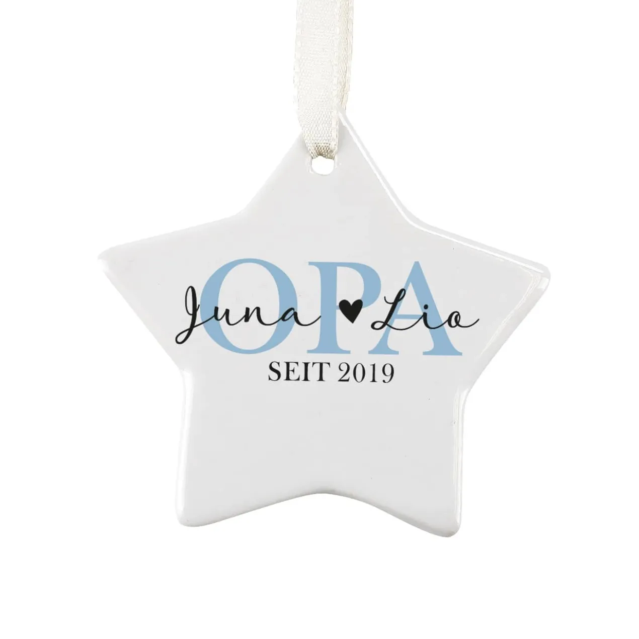 Sternanhänger - Opa seit - als Weihnachtsgeschenk