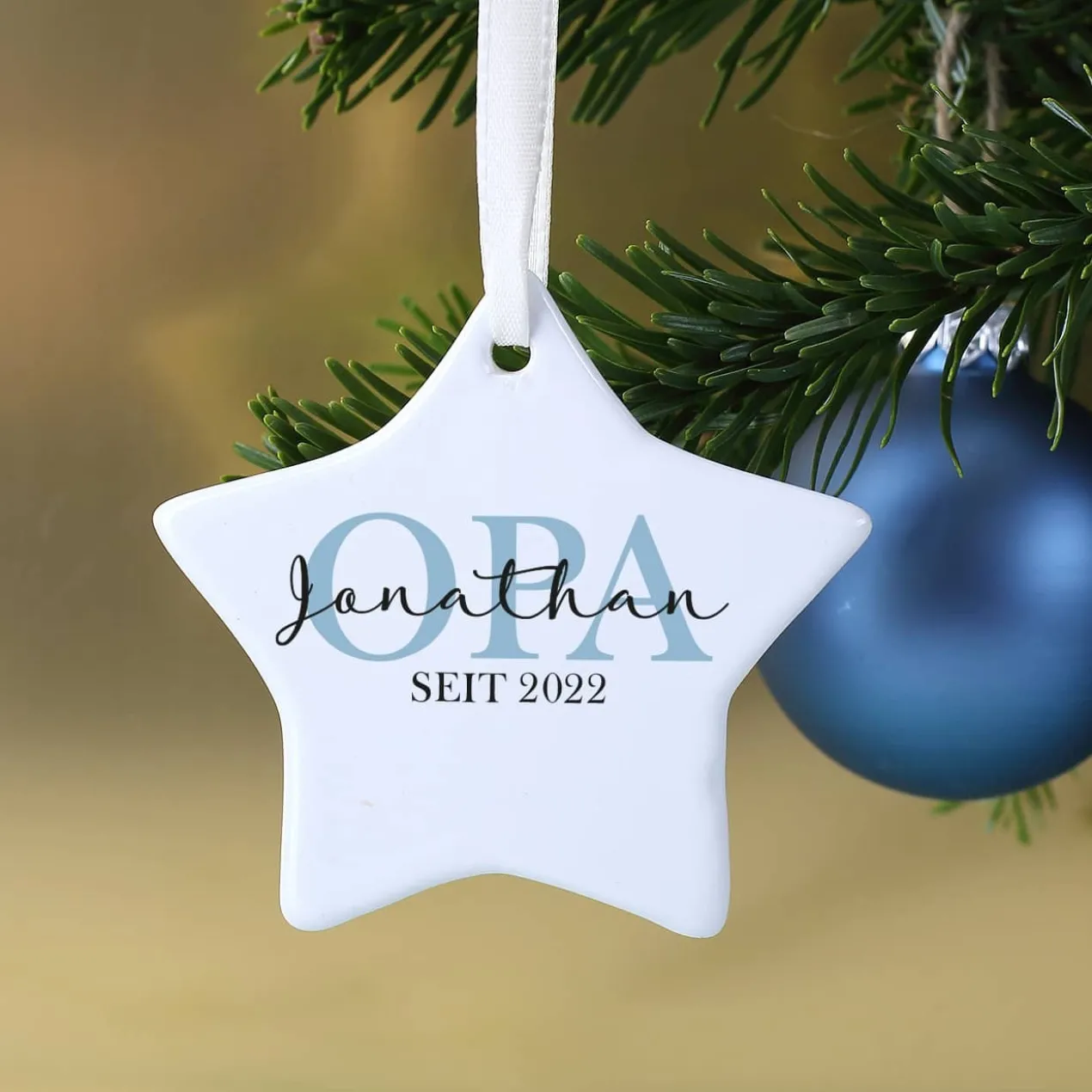 Sternanhänger - Opa seit - als Weihnachtsgeschenk