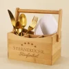 Sterneküche - Besteckkasten aus Bambus mit persönlicher Gravur