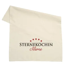 Sterneköchin - Geschirrtuch mit Wunschname