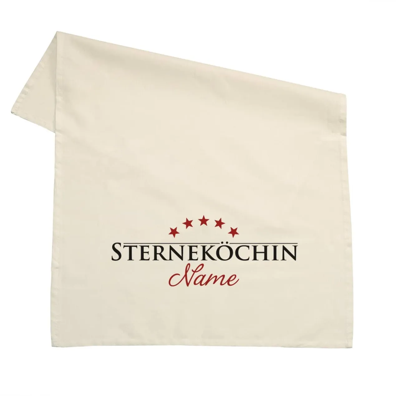 Sterneköchin - Geschirrtuch mit Wunschname