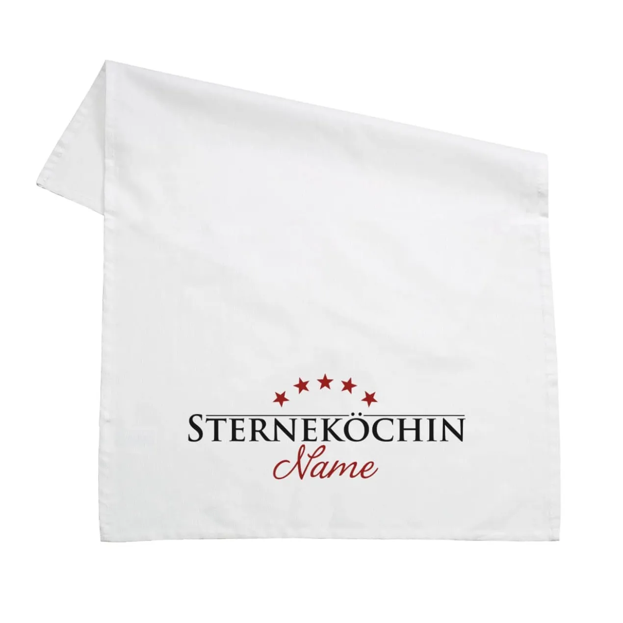 Sterneköchin - Geschirrtuch mit Wunschname
