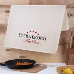 Sternekoch - Geschirrtuch mit Wunschname