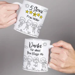 5 Sterne Tasse als Abschiedsgeschenk für Lehrer oder Erzieher