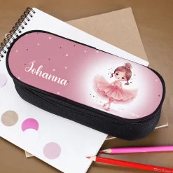 Stiftebox mit bezaubernder Ballerina und Name