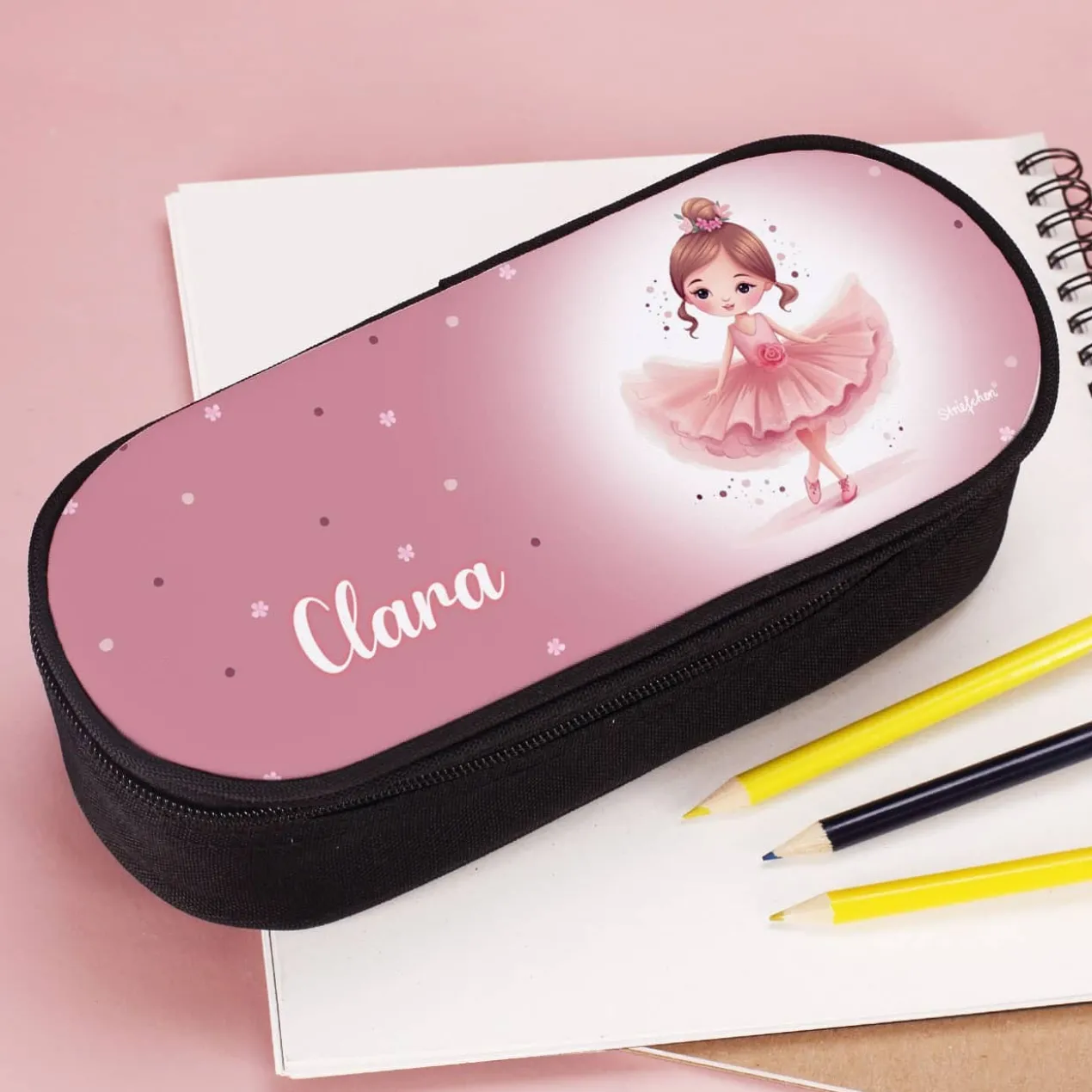 Stiftebox mit bezaubernder Ballerina und Name