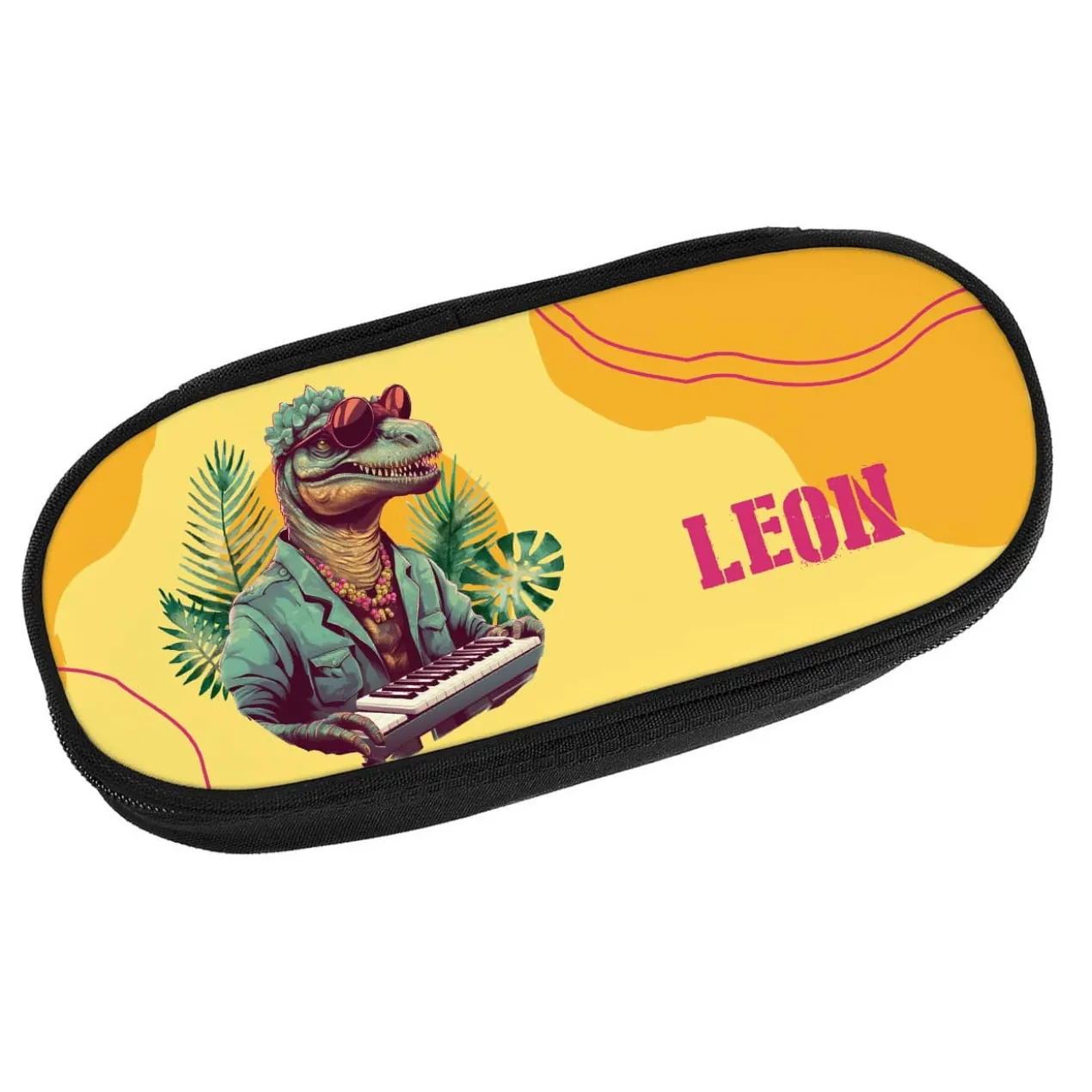 Stiftebox mit coolen Dinosauriern und Name