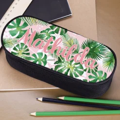 Stiftebox mit Tropicalmotiv und Wunschname