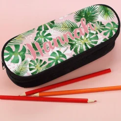 Stiftebox mit Tropicalmotiv und Wunschname