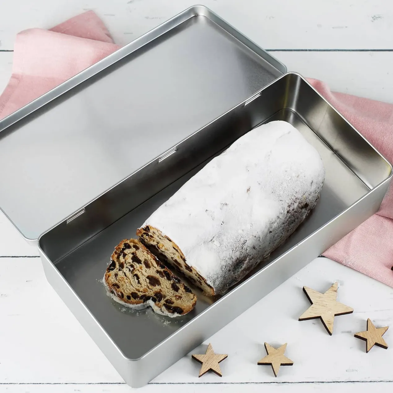 Stollendose mit persönlichem Aufdruck im skandinavischen Design