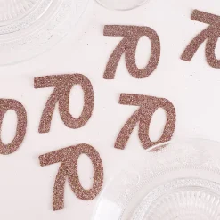Streudeko XXL-Glitzer-Konfetti in Rosé - Zahlen