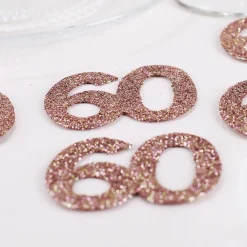 Streudeko XXL-Glitzer-Konfetti in Rosé - Zahlen