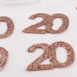 Streudeko XXL-Glitzer-Konfetti in Rosé - Zahlen