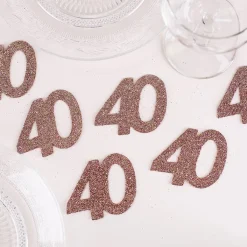 Streudeko XXL-Glitzer-Konfetti in Rosé - Zahlen