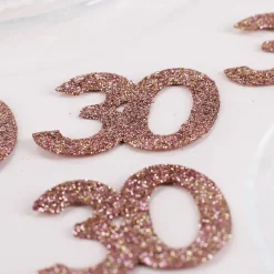 Streudeko XXL-Glitzer-Konfetti in Rosé - Zahlen