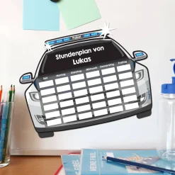 Stundenplan magnetisch - Polizeiauto - mit Name
