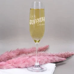 Suffkuh - Sektglas mit Namensgravur